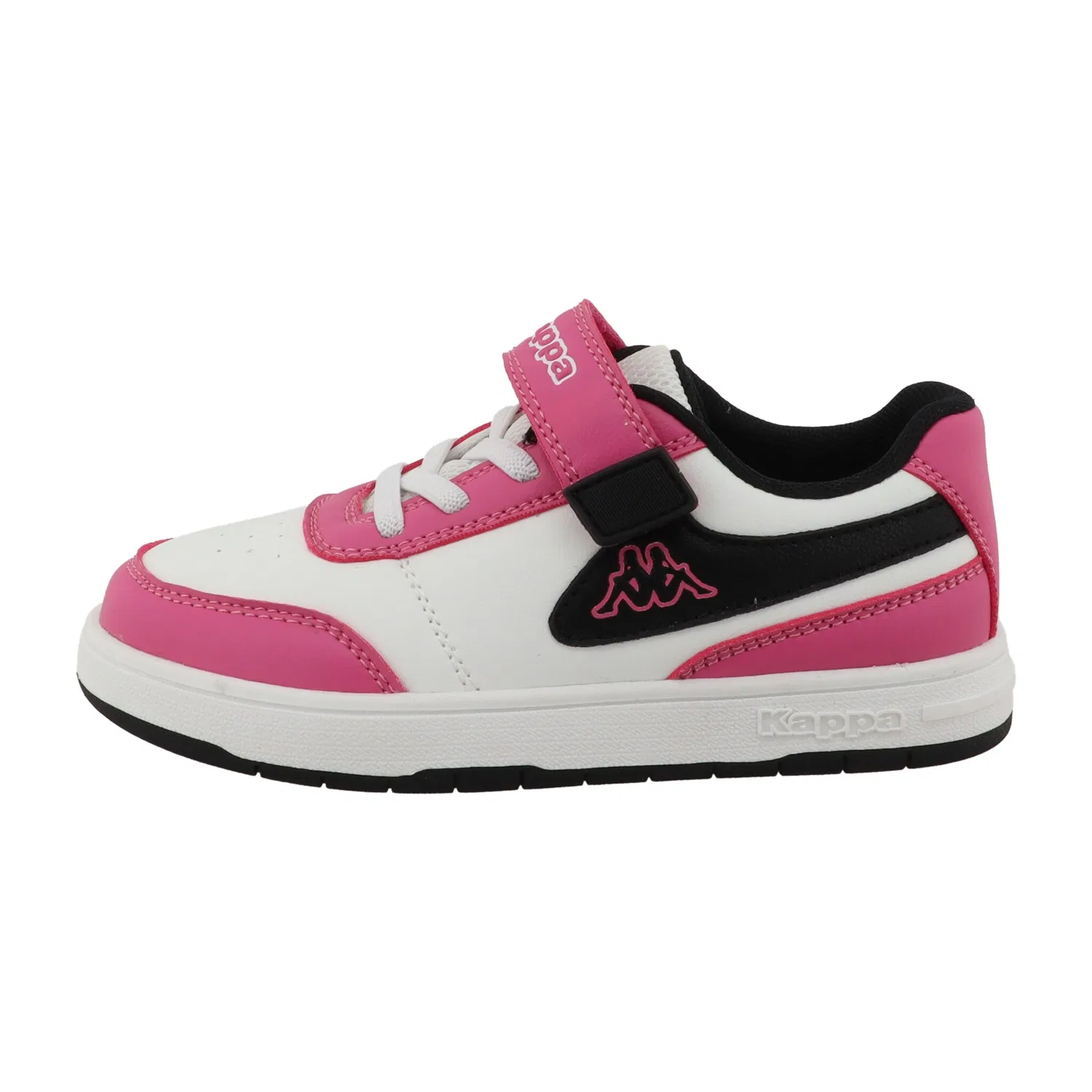 Детские кроссовки на шнуровке Kappa KORA, Pink/White/Black — фото 2