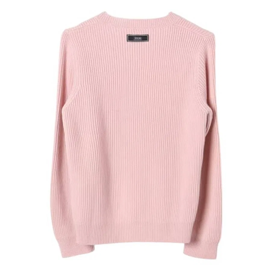 Свитер с вышивкой в стиле 80-х Versace 80s Embroidered Wool Sweater Young Versace, Dusty Rose — фото 2