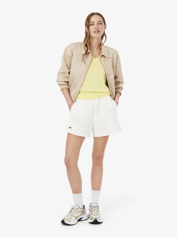 Шорты LACOSTE Double Face Pique, White