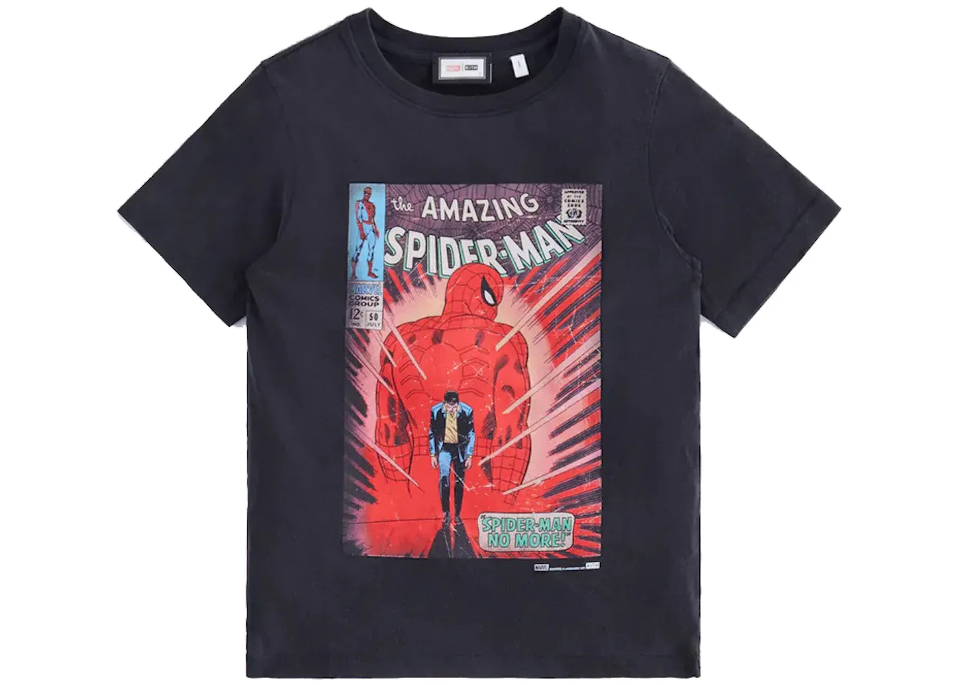 Детская футболка с принтом Marvel Kids Spider-Man No More Vintage Tee Kith, Black