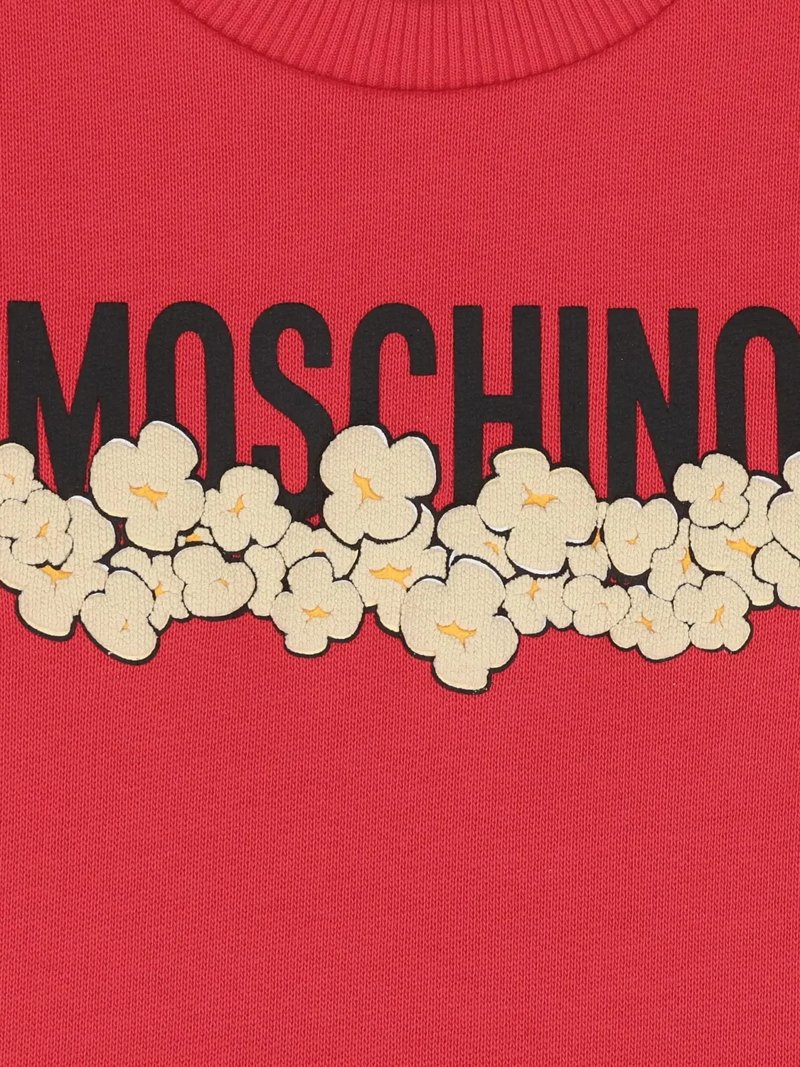 Ярусное платье с логотипом Moschino Kids, красный — фото 3