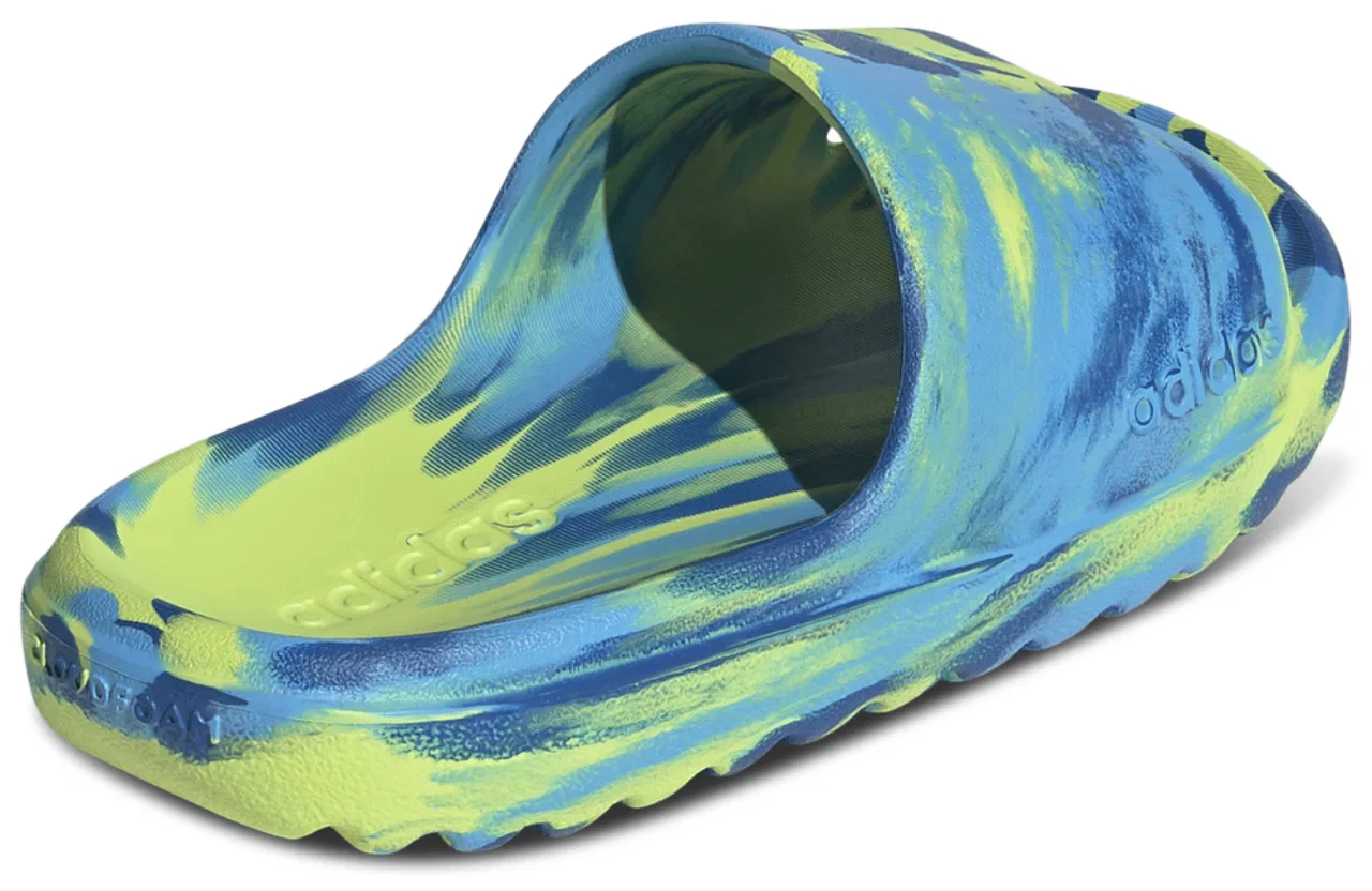 Детские сандалии-слайды с открытым носком, EVA, Adidas Adilette Lumia, adidas, Solar Slime/Lucid Aquamarine/Team Royal Blue — фото 3