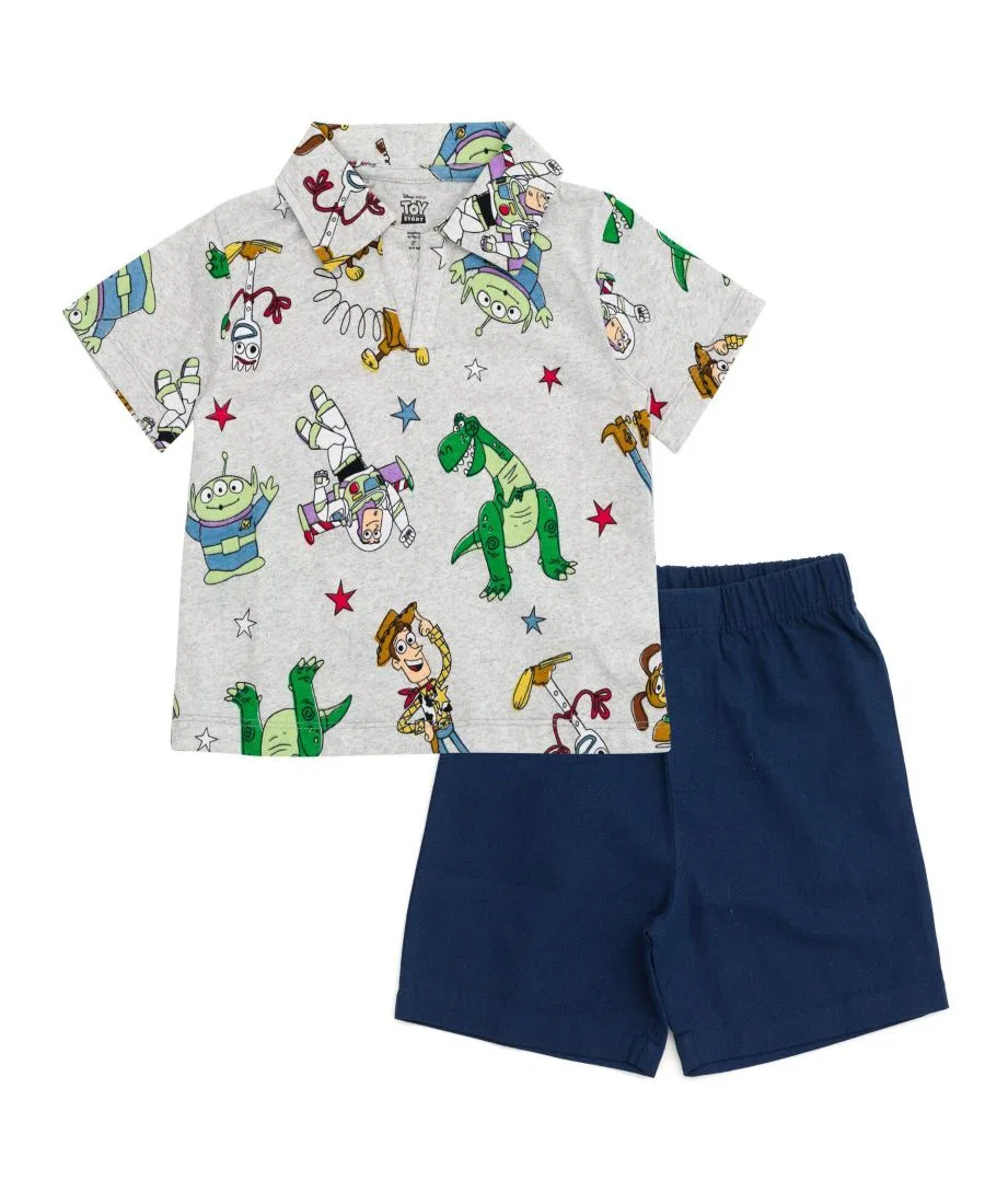 Комплект из поло и шорт Toy Story, Grey Navy