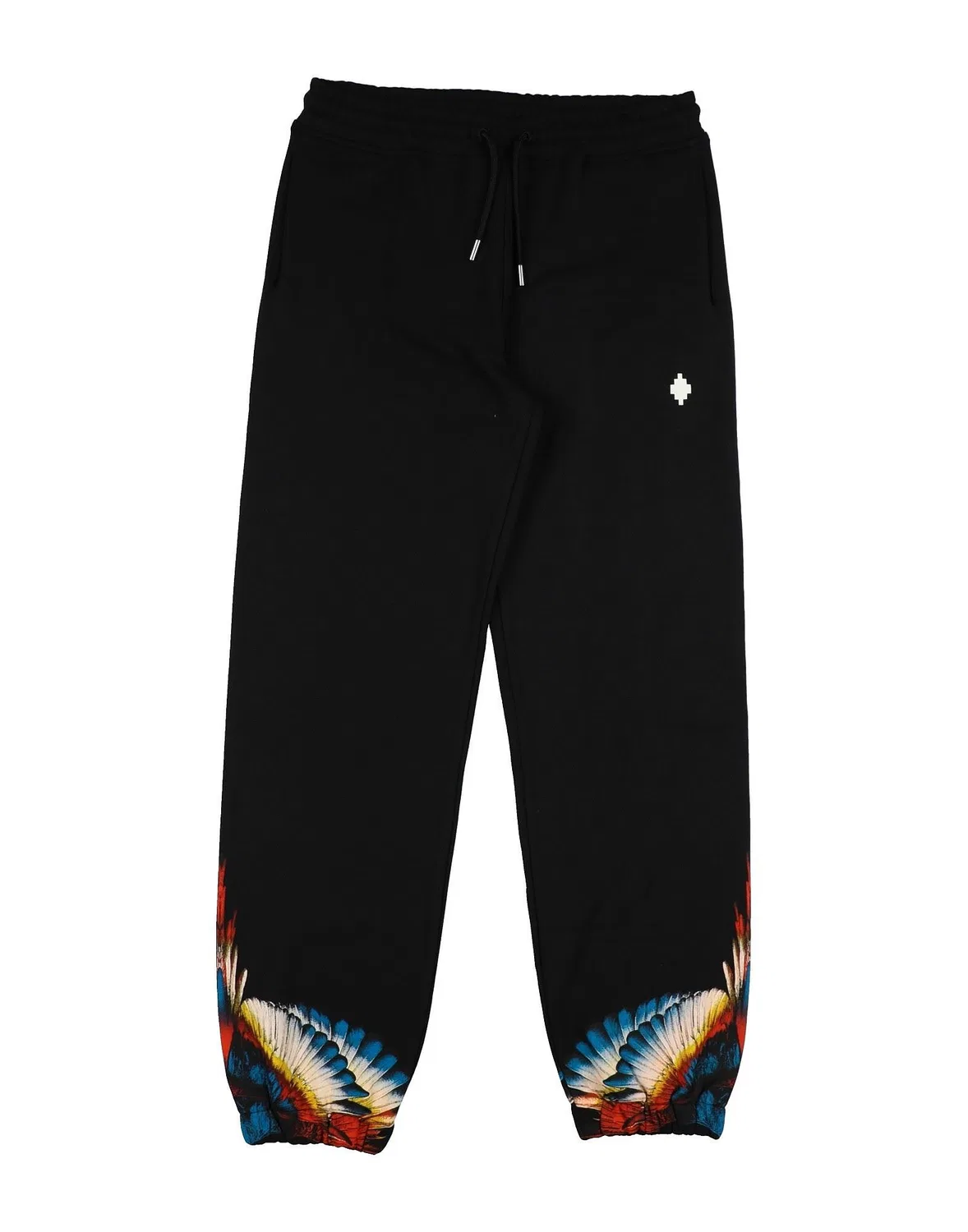 Детские штаны из футера с принтом Marcelo Burlon, черный