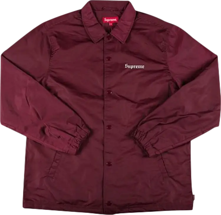 Куртка Supreme Nan Goldin - Misty & Jimmy Coaches Jacket 'Burgundy', красный — фото 2
