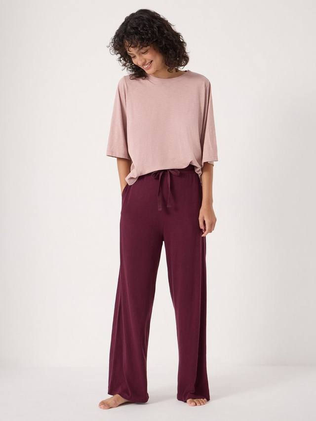 

Комплект пижамы Midy Slub длинный HUSH, Wine/Multi