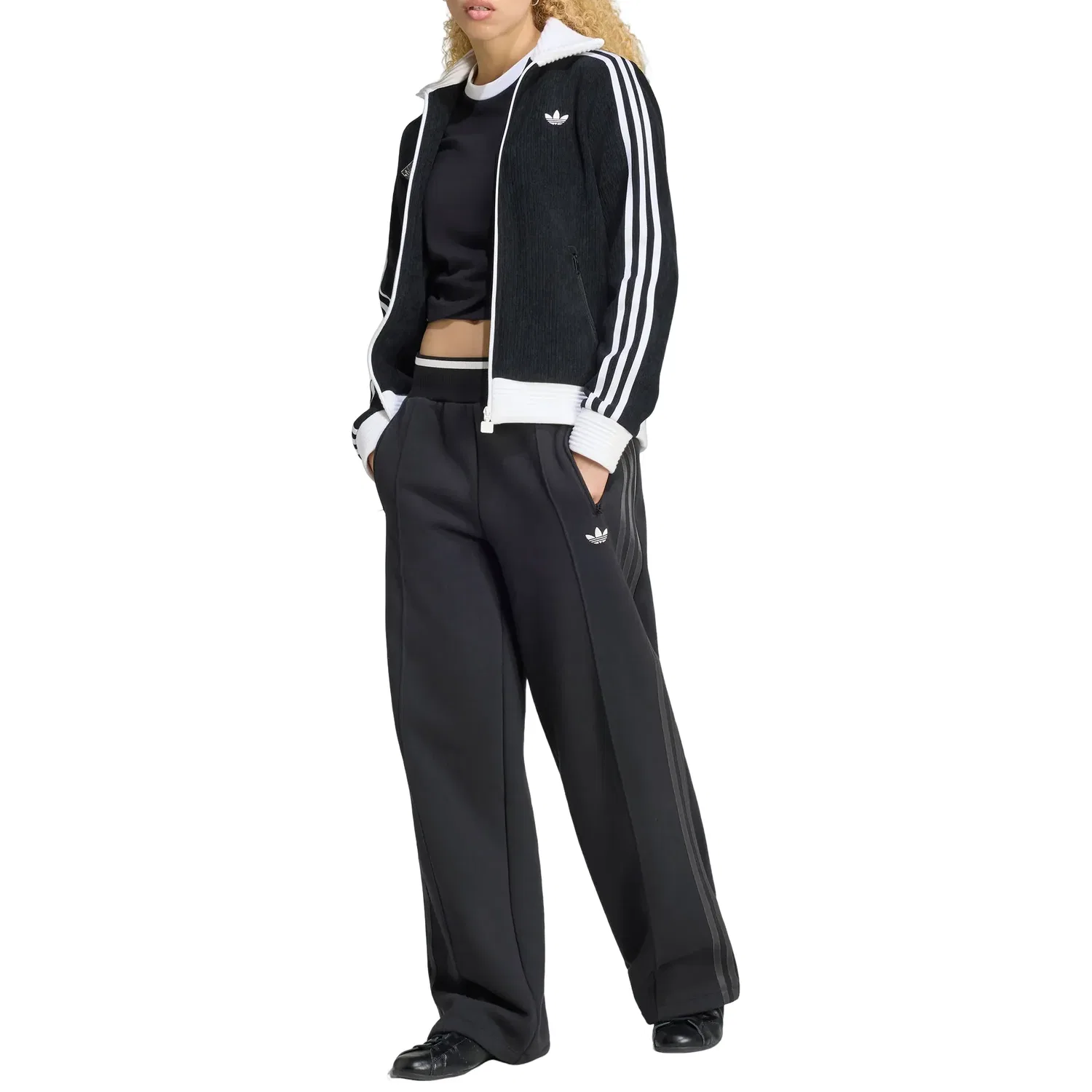 Женская куртка Jennie Fan Og Track Top Asia Sizing 'Black' adidas, черный — фото 4