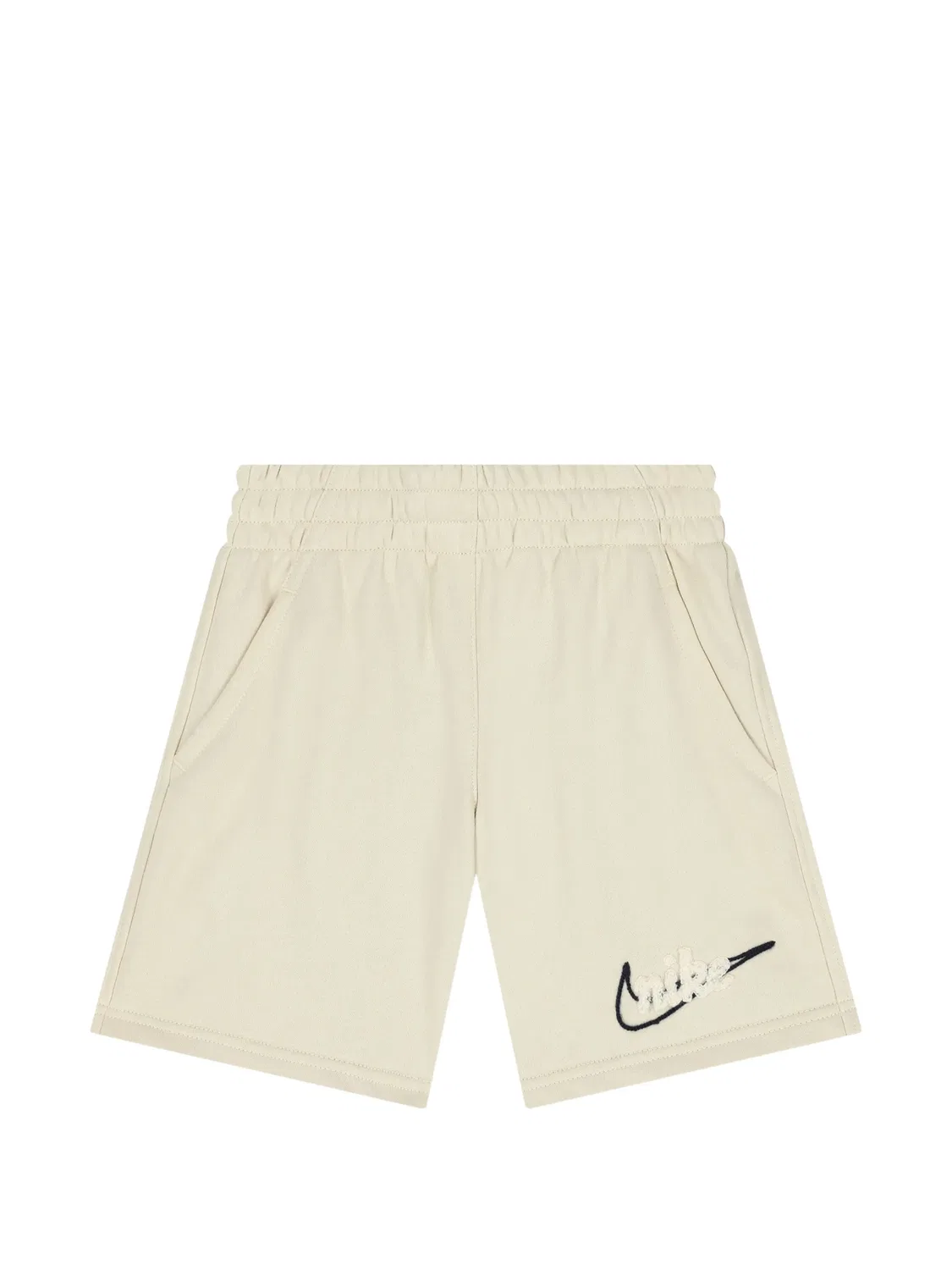 Шорты с эластичным поясом и нашивкой-логотипом Nike Kids, нейтральные цвета
