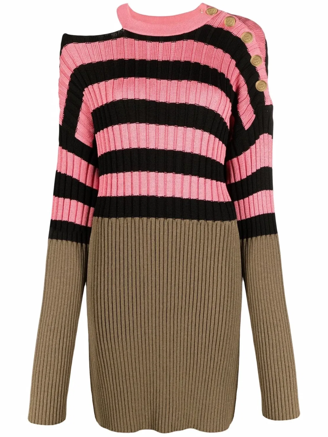 Balmain Вязаное платье - розовый