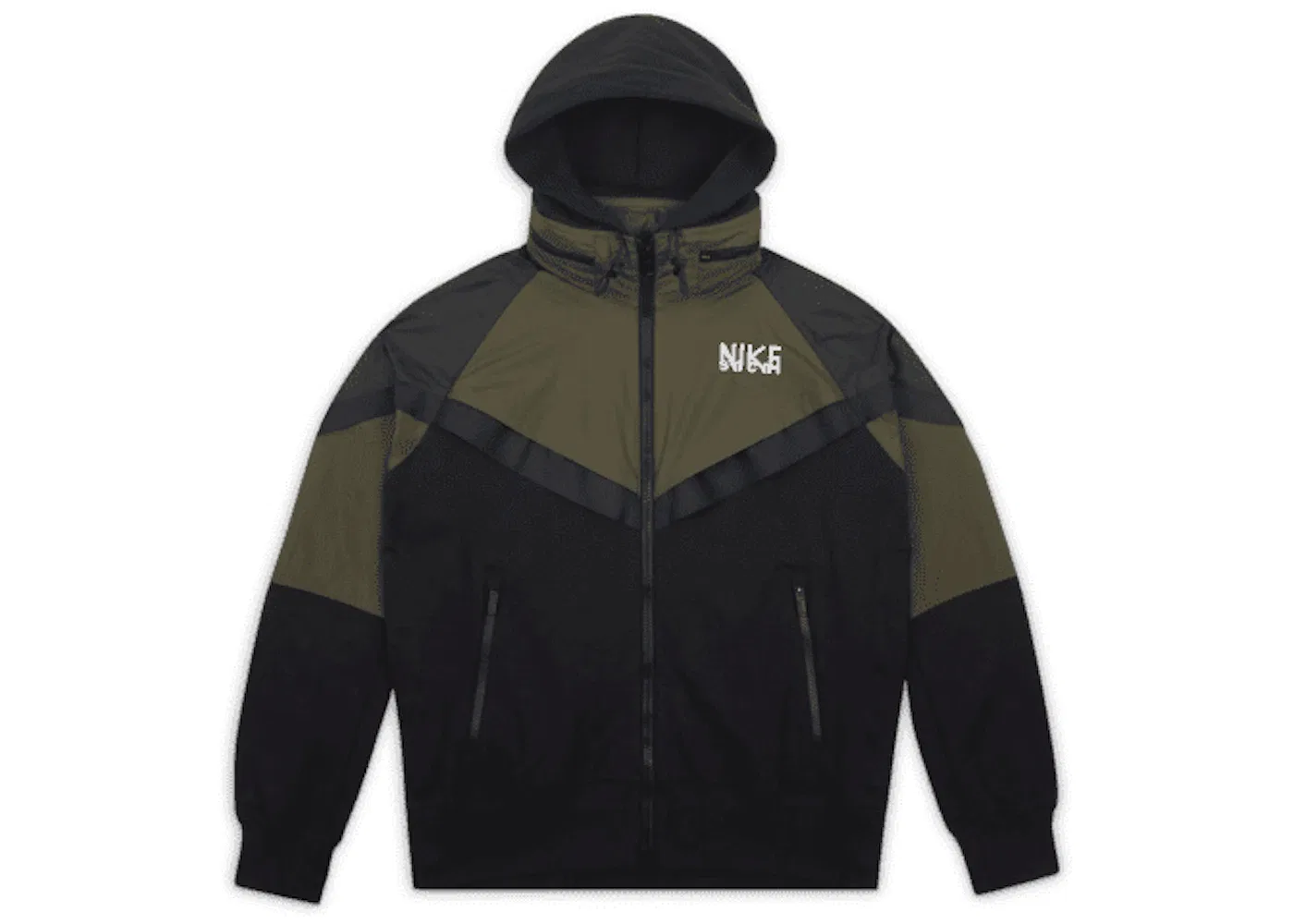 Мужская худи Nike x Sacai Full Zip Hoodie (Asia Sizing), Khaki