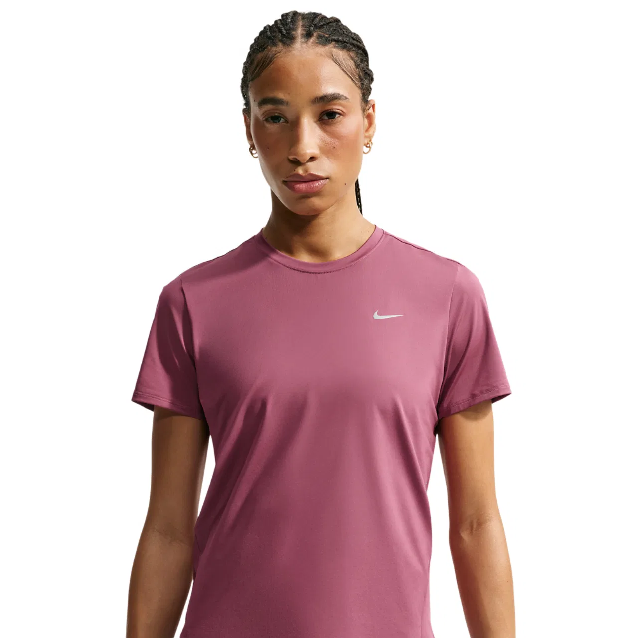 Женская футболка с коротким рукавом, из полиэстера, Nike Swift Dri-FIT, Pink Smoke/Reflective Silv