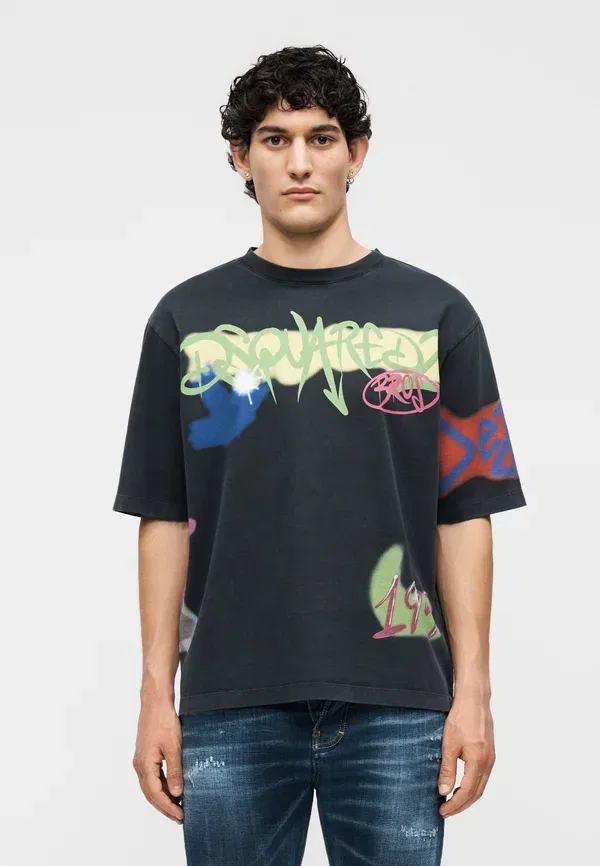 Футболка свободного кроя с принтом Dsquared2