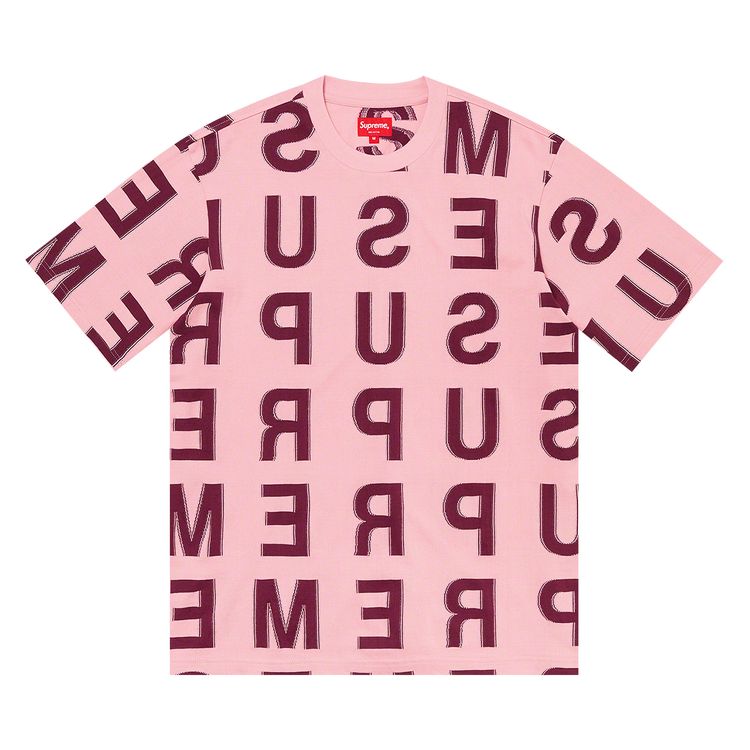 

Топ Supreme Intarsia Short-Sleeve Top 'Pink', розовый