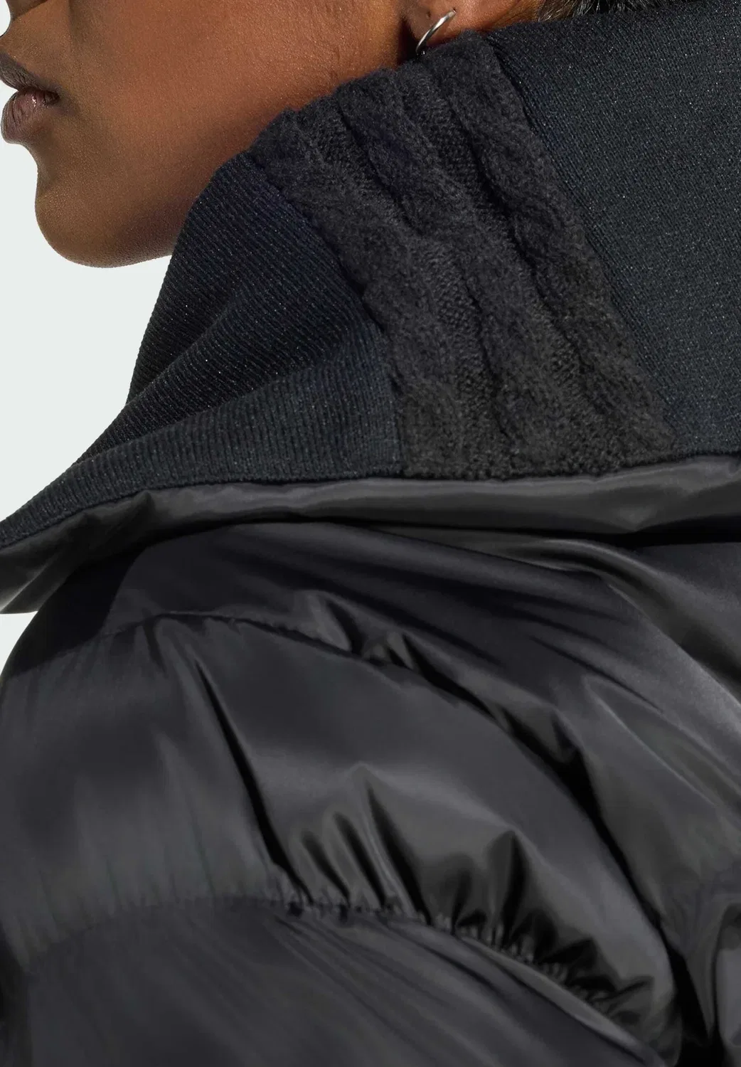 Вязаная пуховая куртка - зимняя куртка Adidas Originals, Black — фото 4
