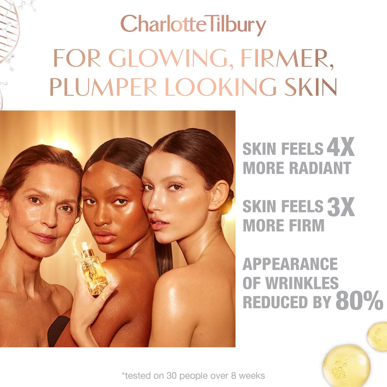 Укрепляющее и разглаживающее масло для лица Mini Collagen Superfusion Charlotte Tilbury, 8 мл — фото 3