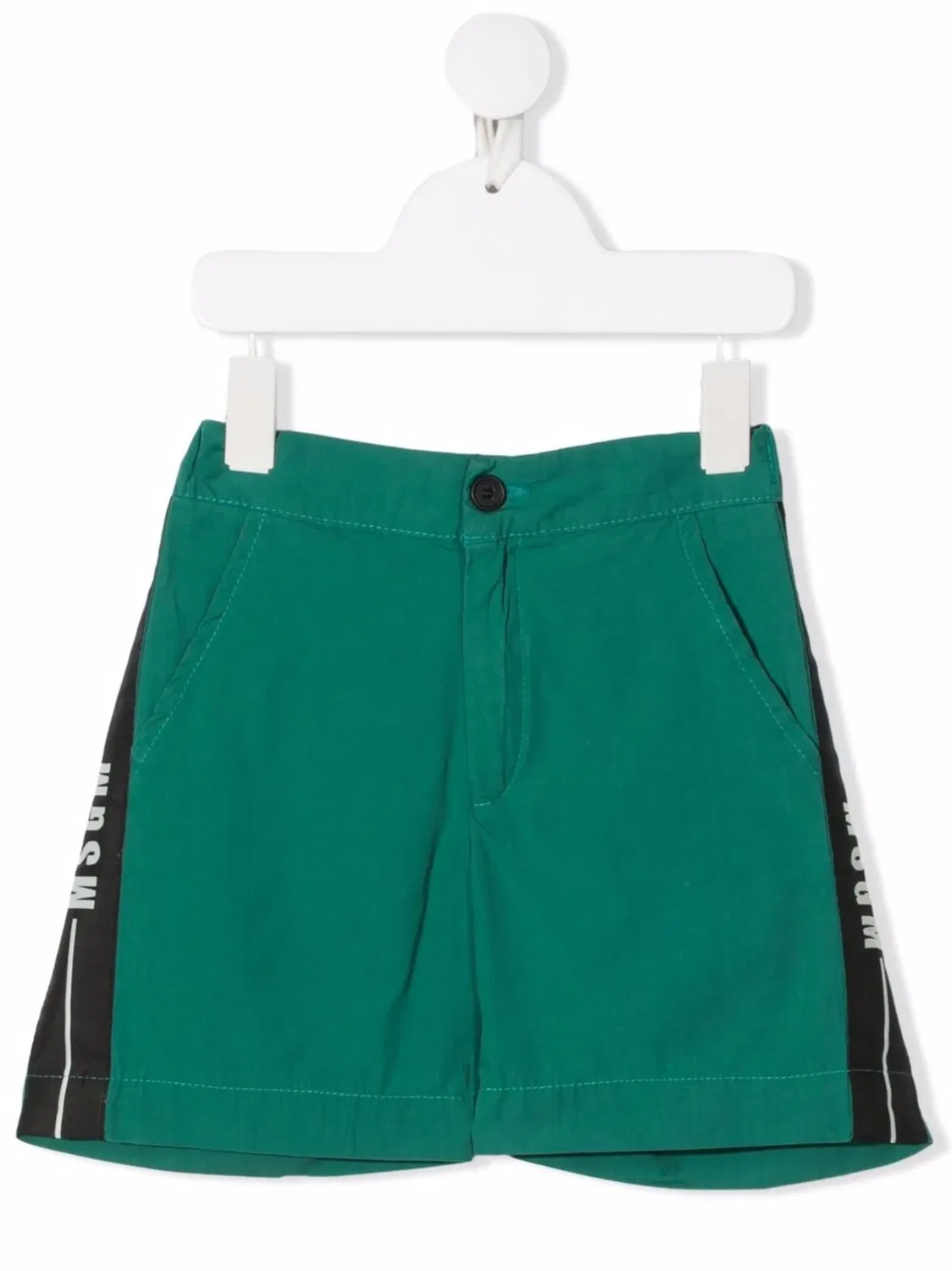 Эластичные шорты с логотип‑лентой MSGM, зеленый