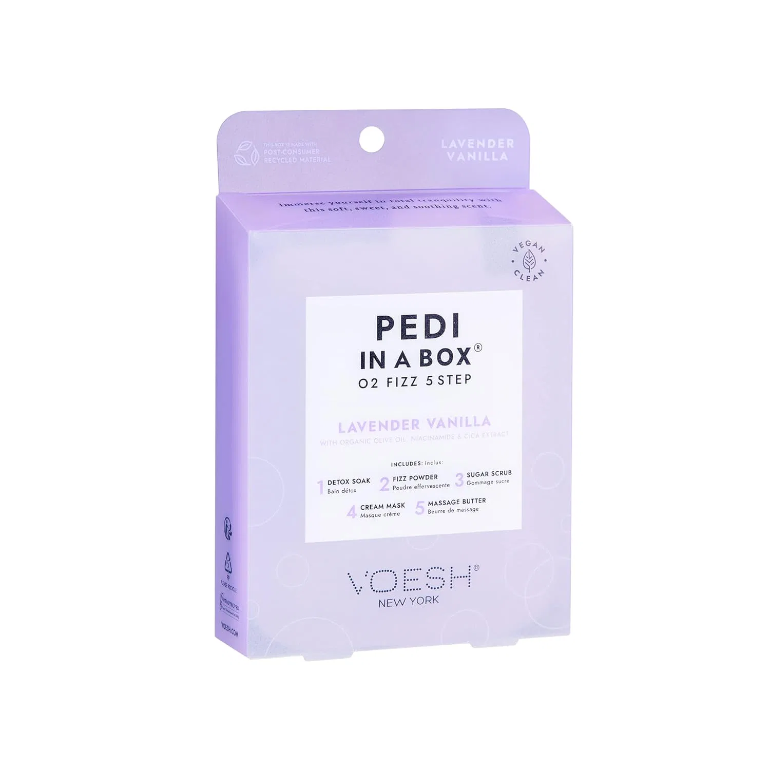Набор для педикюра Pedi in a Box O2 Fizz VOESH, 190 г, Лаванда Ваниль