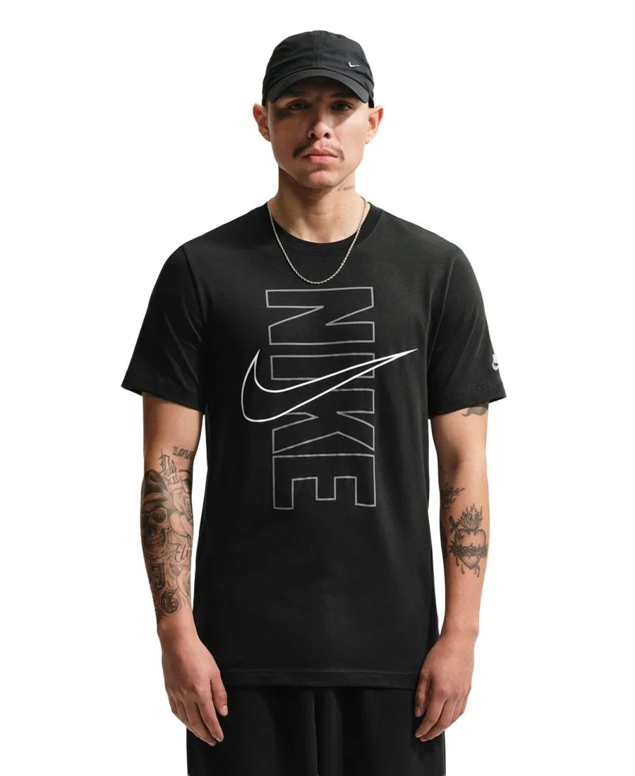 Футболка с круглым вырезом и принтом Nike, Black