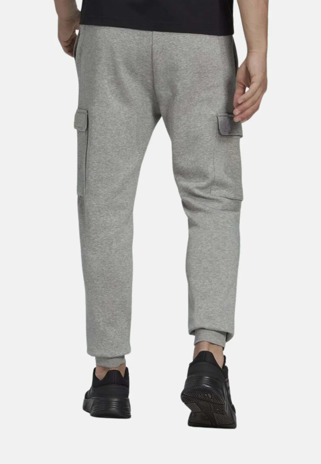 Pantalones de deporte Essentials флисовый стандартный зауженный карго - спортивные штаны Adidas Performance, Grey Black — фото 2