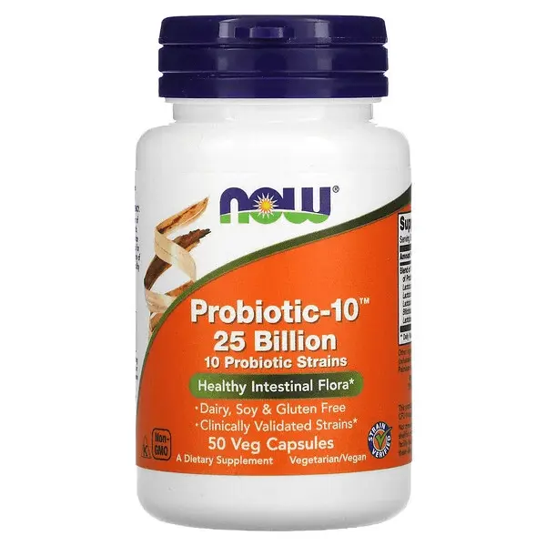 

Probiotic-10, 25 млрд, 50 , NOW Foods