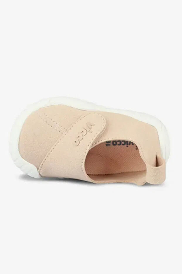 Детские кроссовки для девочек на липучке Vicco, Beige — фото 3