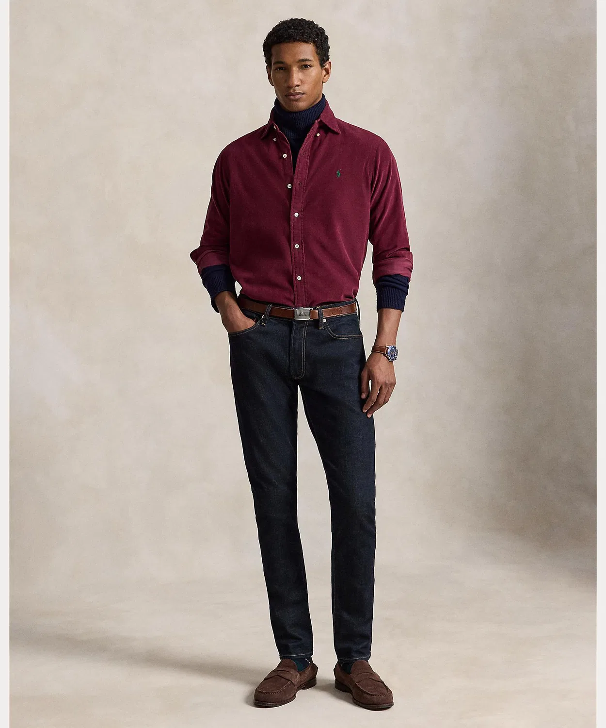 Мужская рубашка из вельвета с длинным рукавомClassic Fit POLO RALPH LAUREN, Red — фото 3