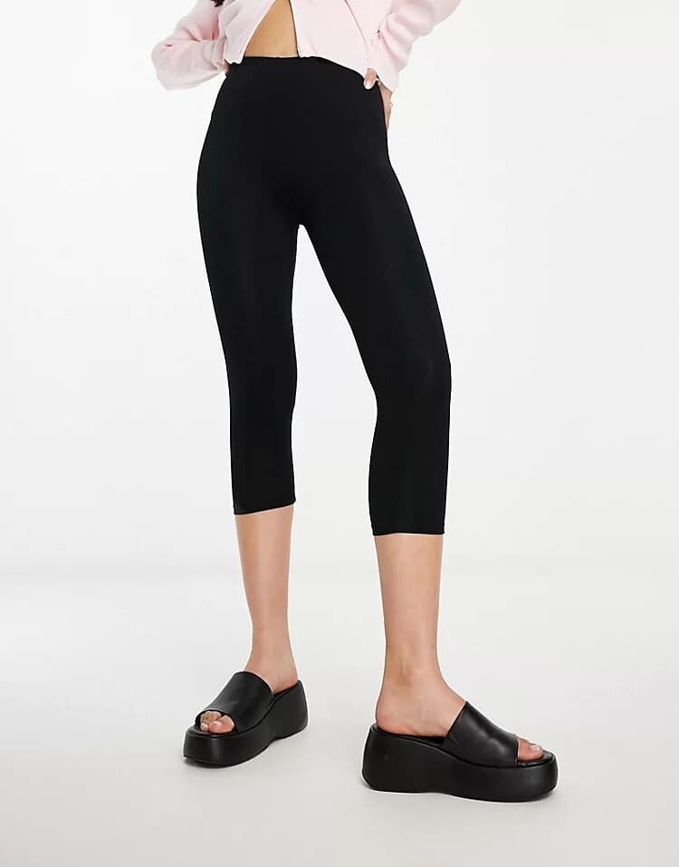 

Леггинсы ASOS DESIGN Capri, черный