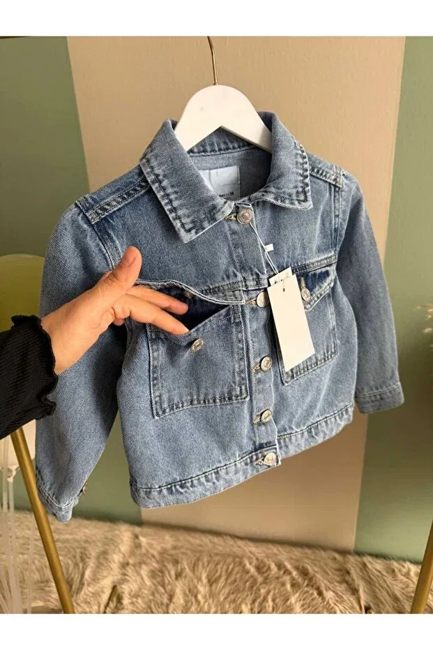 Джинсовая куртка унисекс для девочек и мальчиков Butik — фото 3