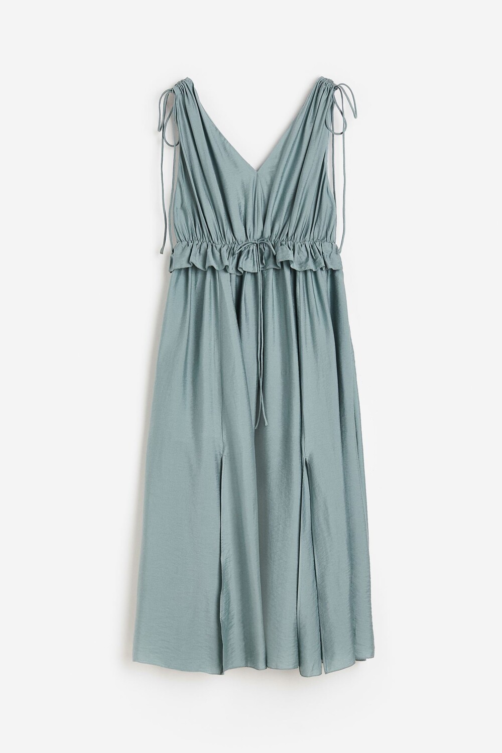 

Платье H&M Draped Tie-detail, серо-синий