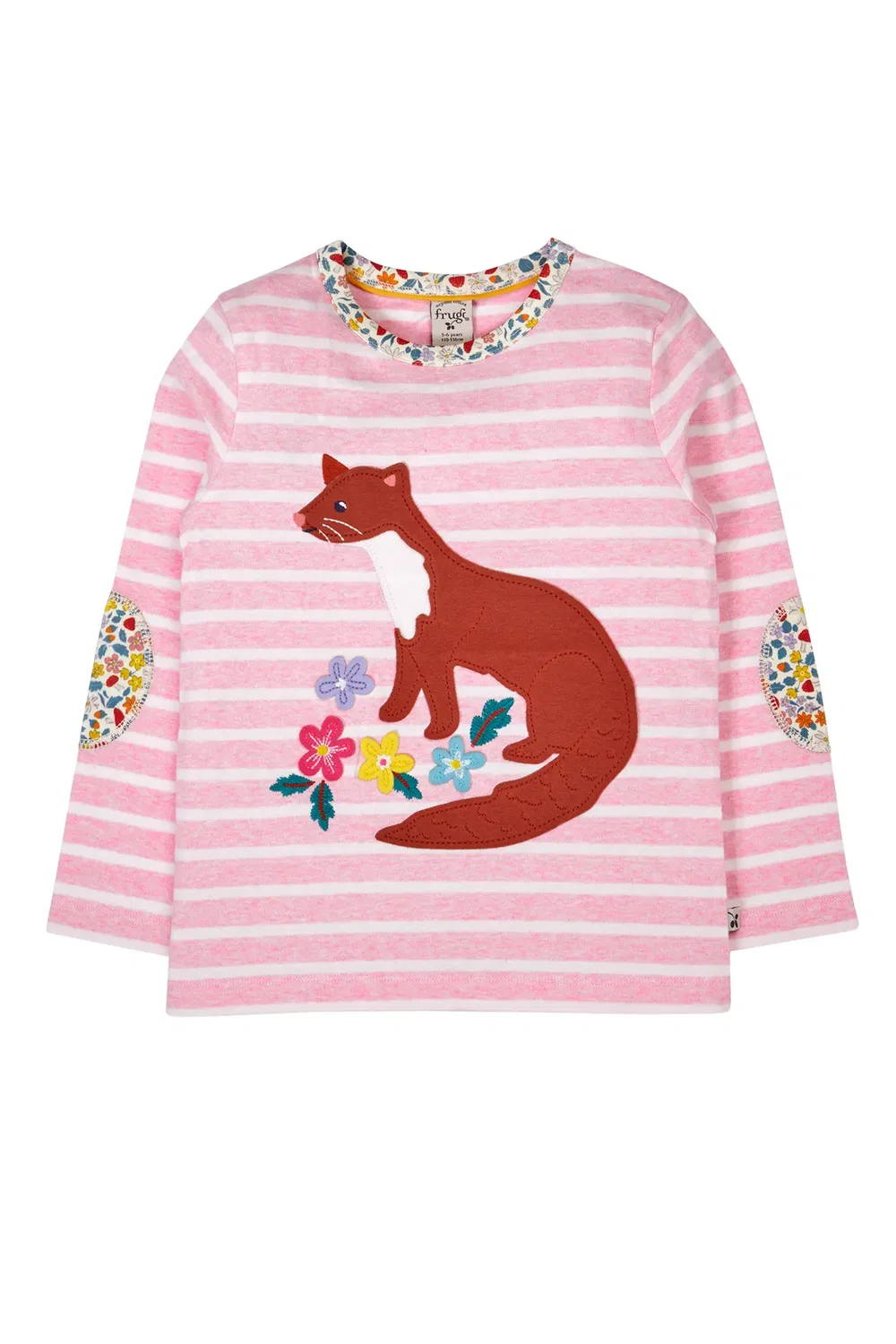 Детский топ с аппликацией Archer Frugi, Pink