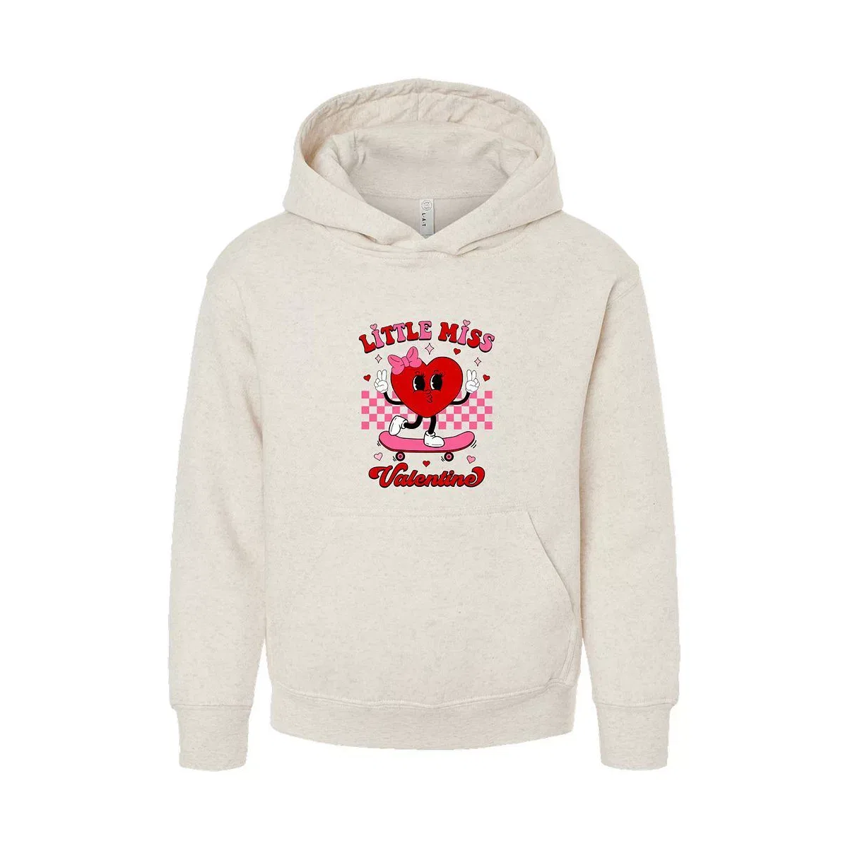 Детское худи с графическим принтом Little Miss Valentine Skateboard The Juniper Shop, Natural