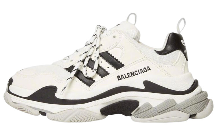 Кроссовки Balenciaga X Adidas Triple S White Black Women's