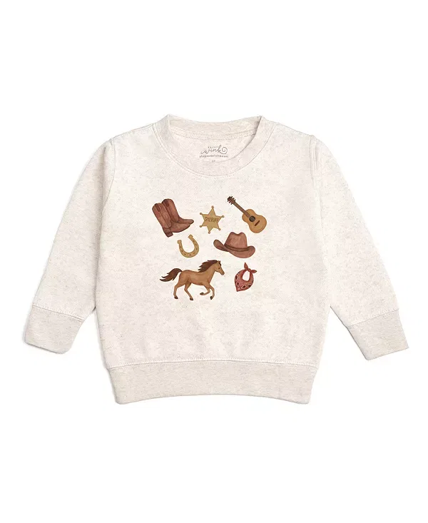 Детская толстовка для мальчиков с длинным рукавом Cowboy Sweatshirt Sweet Wink, Natural Heather