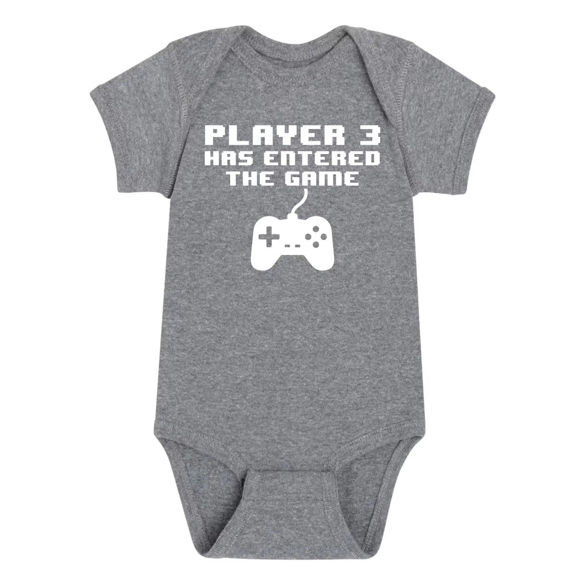 Боди-комбинезон детское с принтом Player 3 Has Entered Game Instant Message, Athletic Heather