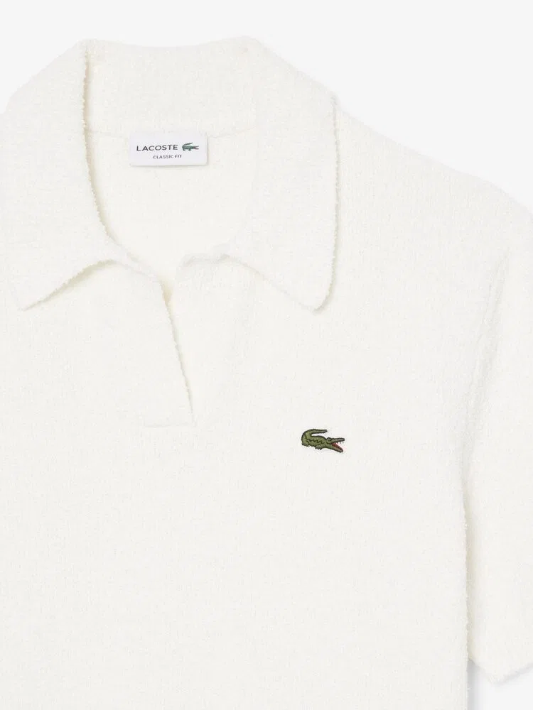 Свитер фасона поло, букле LACOSTE, White — фото 3