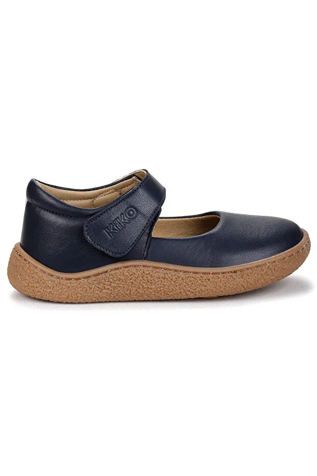 Детские балетки для девочек кожаные Lida Kiko Kids, Navy Blue — фото 4