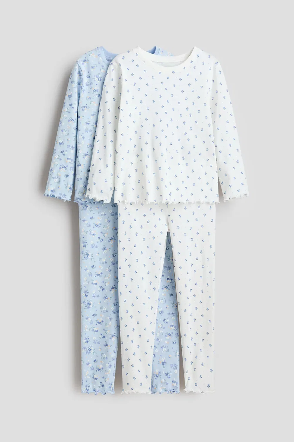 Комплект из двух пижамных маек H&M, Hellblau/Geblümt