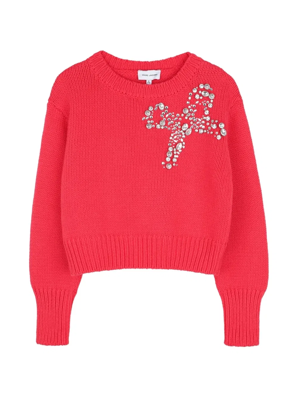 Свитер с кристаллами Marc Jacobs Kids, красный