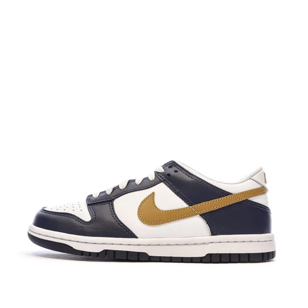 Детские кроссовки для мальчиков с принтом NIKE Dunk Low Big Kids' Shoes NIKE, White Laser Fuchsia