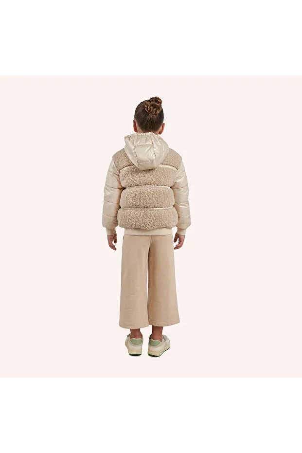 Детское зимнее пальто для девочек пуховое Panço, Beige — фото 2