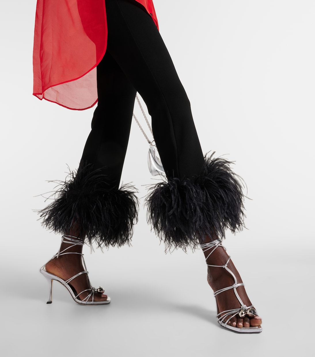 Сандалии из металлизированной кожи Jemma 90 Jimmy Choo, серебряный — фото 4