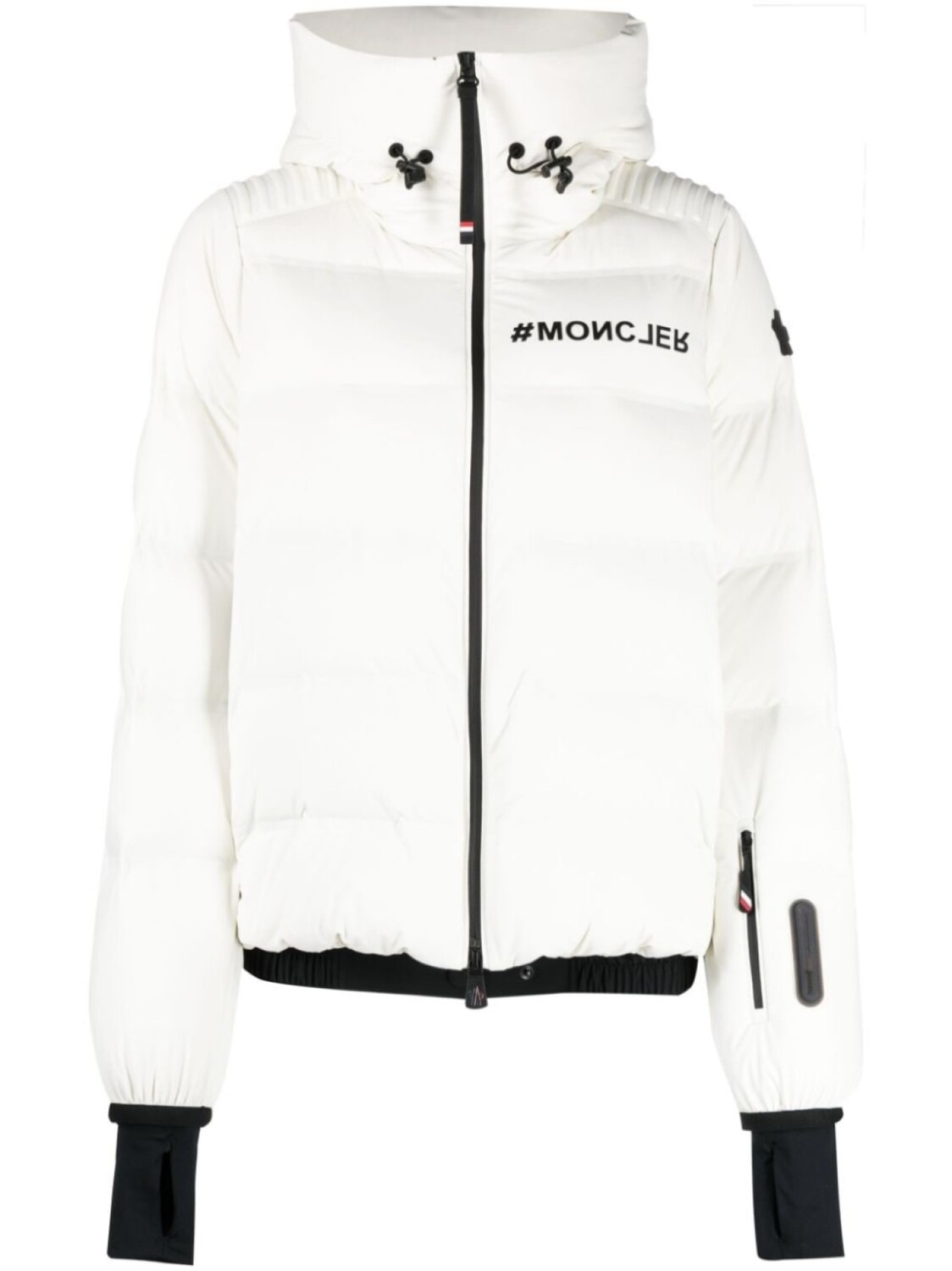 

Moncler Grenoble пуховик Suisses с логотипом, белый
