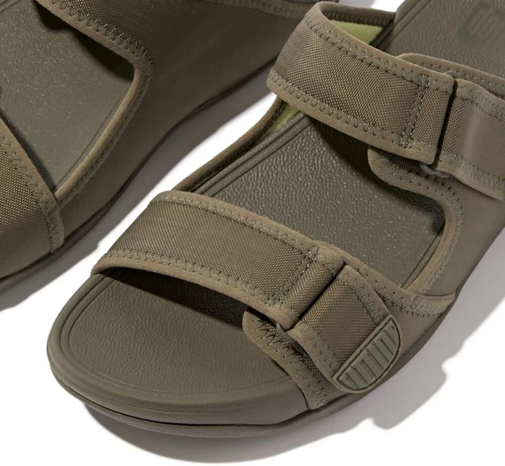 Мужские регулируемые водонепроницаемые шлепанцы Fitflop Herren Gogh Moc, Green — фото 2