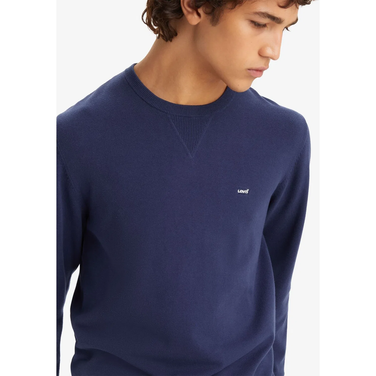 Мужской джемпер с круглым вырезом легкий Levi's, Naval Blue — фото 4