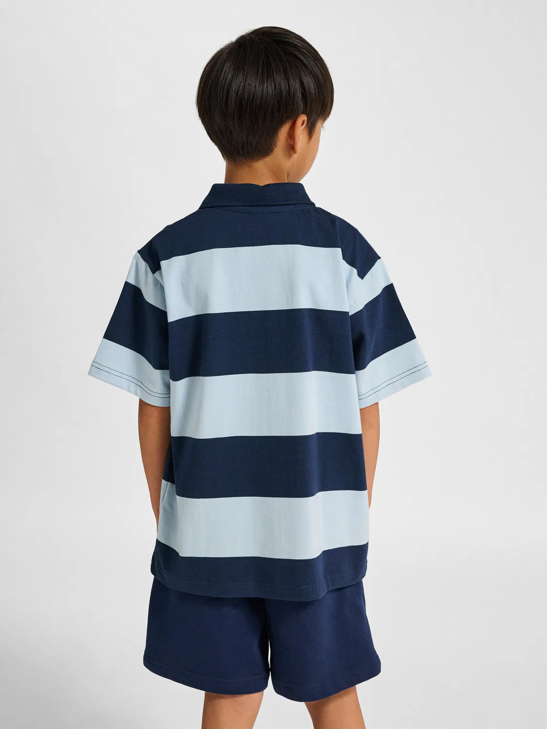 Детское поло свободного кроя Hmljr Loose Hummel, Blau Navyblau Gletscherblau — фото 2