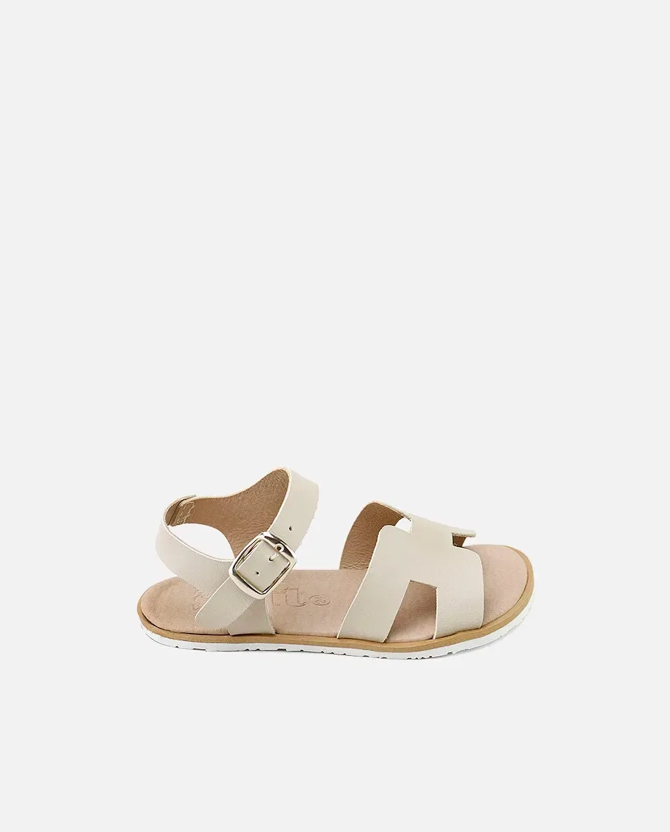 Детские сандалии для девочек кожаные Barefoot Eli 1957, Beige