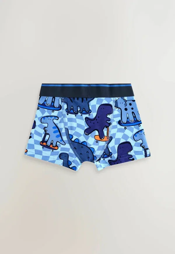 Трусы боксеры в комплекте 5 штук, динозавры, Regular fit - boxers trunks 5 pack - trunks, Next, Dino Checkerboard — фото 2