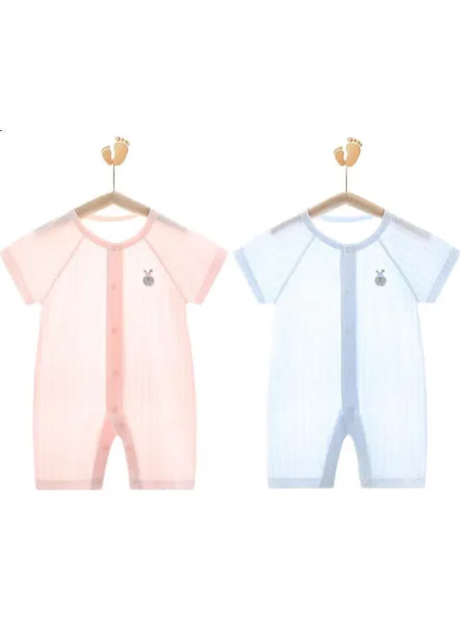 Боди-комбинезон с коротким рукавом комплект 2 предмета Babyprints, розовый и желтый — фото 3