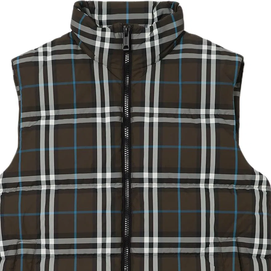 Мужская пуховая жилетка с воротником-стойкой Burberry, Brown — фото 3