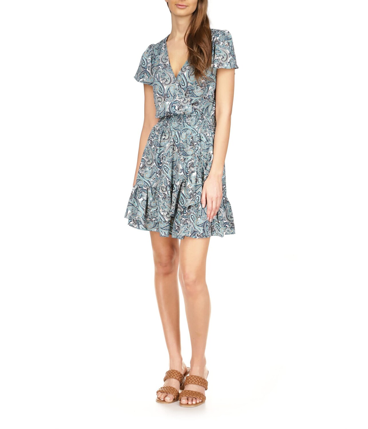 

Платье MICHAEL Michael Kors, Paisley Short Sleeve Wrap Dress